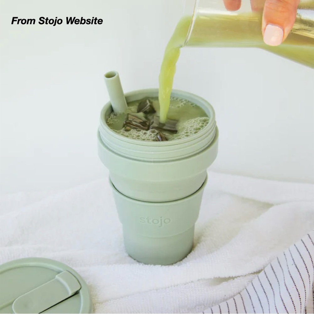GUC: STOJO JR COLLAPSIBLE CUP IN SAGE GREEN (8 OZ)